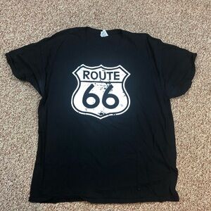 Fruit of the Loom Black Route 66 T-shirt